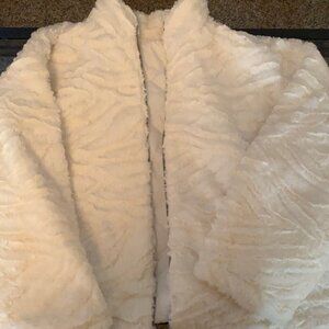 White fuzzy coat (new with tags)